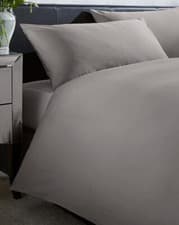 Image of Hotel Collection 400 Thread Count Sateen Grey Slate Luxury Single Duvet Cover