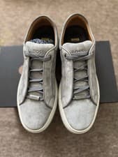 Image of Hugo Boss Men's Gary Suede Trainers Sneakers Grey Size UK 9 EU 43 Brand New Box
