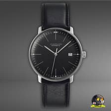 Image of Junghans Max Bill 027/4701.02 Sapphire Glass Black Dial 38mm Men's Watch NEW