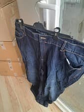 Image of M & S Dark Navy Denim Jeans Straight Leg Size 22