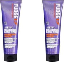 Image of Fudge Professional Everyday Clean Blonde Damage Rewind Shampoo, 250Ml, Pack Of 2