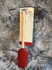 Image of Kitchenaid Birchwood Mixer Spatula Red Brand New Free Postage