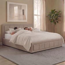 Image of Vida Designs Vanita Fabric Double King Ottoman Storage UKFR Bedroom Furniture