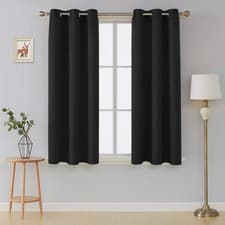 Image of Eyelet Blackout Curtains Ring Top Thermal Insulated Panel 26"x54" In 66×137cm UK