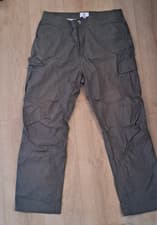Image of TOG24 Dibden Mens Cargo Trousers 36R Olive Green Hiking Walking Utility Pants