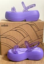 Image of MELISSA Purple Airbubble Platform SandalsUK5/EUR38 Vegan & Scented BNIB RRP£135