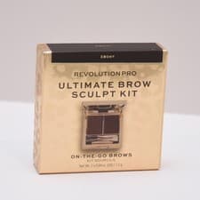 Image of Revolution Pro Ultimate Brow Sculpt Kit 5 Piece On-The-Go Brow Kit Ebony Brown
