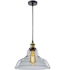 Image of Retro Clear Vintage Glass Ceiling Pendant Industrial Light Shade Chandelier