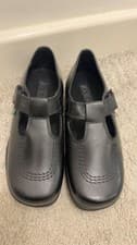 Image of Kickers FRAGMA T-BAR Girls School Fasten School Shoes-Matte Black SIZE1UK