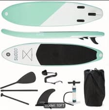 Image of 10FT Inflatable Stand Up Paddle Board Surfing Board Surfboard SUP w/ Pump Bag