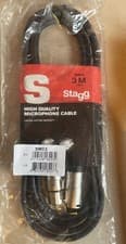 Image of XLR Male SMC3 Microphone Cable. Stagg 3M / 10ft 3-Pin Male to Female.