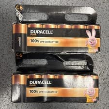 Image of 2x DURACELL PLUS SIZE C ALKALINE BATTERIES LR14/MN1400 - PACK OF 6