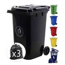Image of Express Wheelie Bin Large 80L-120L-140L-240 Litre Colour/Sizes Outdoor Rubbish