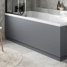 Image of 1700mm Front Bath Panel Modern Bathroom 18mm MDF Grey Gloss Plinth Easy Cut