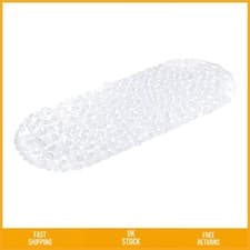 Image of Non Slip Large Pebble PVC Bathtub Mat with Suction Cups Clear 99 x 39 cm 1PC