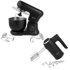 Image of Salter Kuro Electric Stand Mixer and Hand Mixer Set Electric Whisks Black