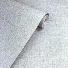 Image of Arthouse Linen Texture Light Grey Plain Wallpaper 676006 Textured Woven New
