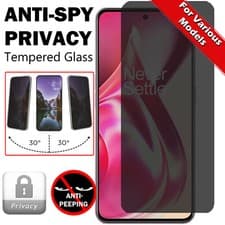 Image of Privacy Tempered Glass Screen Protector Anti-Spy Full Cover For Various Models