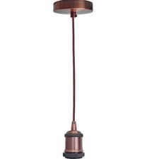 Image of Edison Lamp E27 Suspension Set 5Colours Light Pendant Fitting Ceiling Rose Light