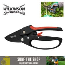 Image of Wilkinson Sword Comfort Ratchet Pruner Secateurs with Non-stick Coating 1111244W