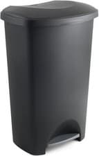 Image of Addis 50lt Pedal Bin Black 64cm x 43cm x 32cm 