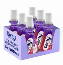 Image of Dentyl Dual Action CPC Mouthwash, 12Hrs Fresh Breath, Alcohol Free, ICY 6X500Ml