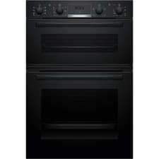 Image of Graded Bosch MBA533BB3B Series 4 Built-In Electric Double Oven - Black