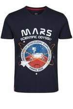 Image of Limited Edition ALPHA INDUSTRIES Mission To Mars Reflective T-Shirt | Rep Blue