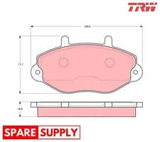 Image of BRAKE PAD SET, DISC BRAKE FOR FORD TRANSIT BUS TRW GDB1080