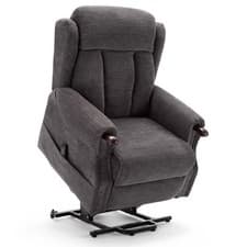 Image of HALTON DUAL MOTOR RISE RECLINER CHAIR HEAVY DUTY MOBILITY FABRIC ARMCHAIR