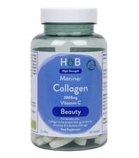 Image of Holland & Barrett Marine Collagen with Vitamin C 3000mg 90 Tablets | Sealed