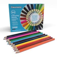 Image of Classmaster Colouring Pencils for Adults & Kids, Assorted Coloured Pencils, Lon