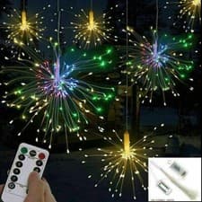 Image of 8 Mode Firework 120 LED Copper Wire String Fairy Light Wedding Decor Hange Lamp