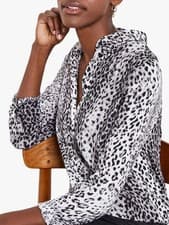 Image of MINT VELVET Size 18 snow leopard print blouse BNWOT