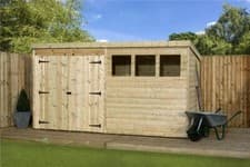 Image of Empire 4500 Pent Garden Shed 4500 SHIPLAP10X6 12X6 14X6 PRESSURE TREATED T&G