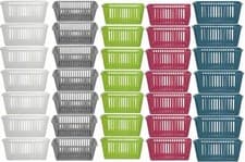 Image of Plastic Crate Handy Storage Basket Tidy Organizer Home Office Pharmacy School