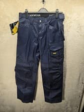 Image of Snickers Workwear Authentic 33 X 30 Navy Blue Work Trousers BNWT