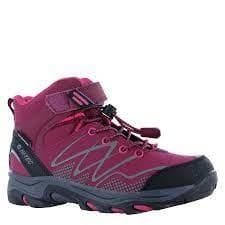 Image of Hi-Tec Blackout Mid kid's dark rose/fuschia vegan waterproof boot