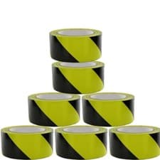 Image of SOCIAL DISTANCING FLOOR HAZARD WARNING PVC TAPE ROLLS 48MM X 33M DISTANCE