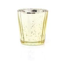 Image of Gold Mercury Effect Glass Tealight Holder | Gold Speckled Candle Holder