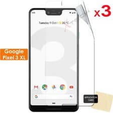 Image of 3 Pack of CLEAR LCD Screen Protector Cover Guards for Google Pixel 3 XL (6.3")