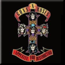 Image of GUNS'N'ROSES Appetite fridge magnet 3" square free UK P&P new sealed