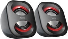 Image of Hama - 00173131 - Sonic Mobil 183 2.0 Pc Speakers 3w, Black/red