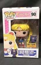 Image of Funko Pop SAILOR MOON w/ MOON STICK & LUNA #90 Hot Topic Exclusive! Vaulted