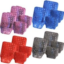 Image of 4PC HEAVY DUTY ALLOY CHECKER CHROME PLATE MAT ALUMINIUM EFFECT CAR MATS SET VAN