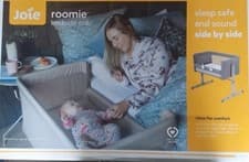 Image of Joie Grey Flannel Roomie Bedside Crib