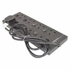 Image of Status 8 Gang Way 2M Surge Protected Switched Extension Lead UK Mains Plug