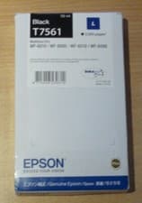 Image of GENUINE EPSON T7561 Black cartridge ORIGINAL ink 8010 8090 8510 8590 dated 2022