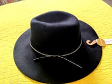 Image of Black wool diamonte fedora hat Accessorize £32