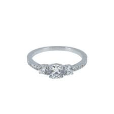 Image of Swarovski Ladies Attract Ring Trilogy Size 58 5448843